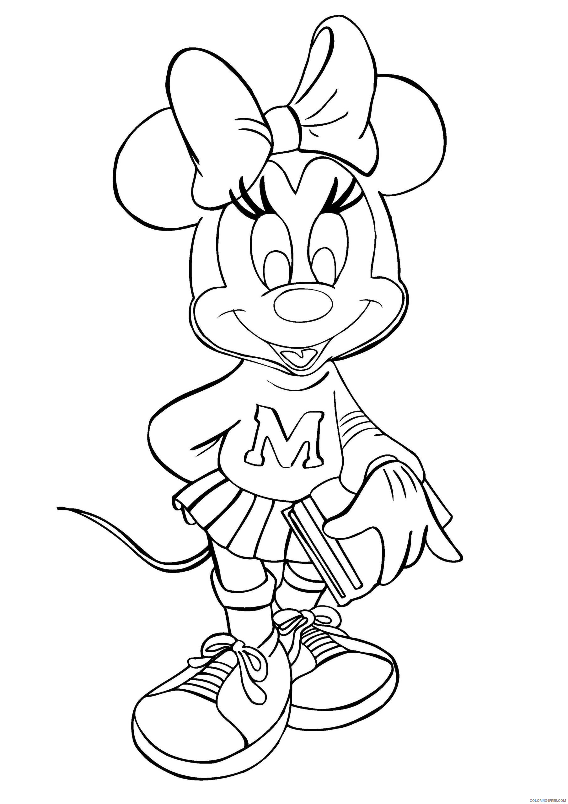 Minnie Mouse Coloring Pages Cartoons Disney Minnie Mouse Printable 2020 4233 Coloring4free