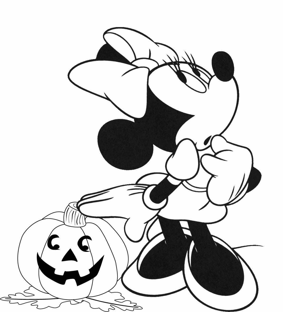 Minnie Mouse Coloring Pages Cartoons Halloween Minnie Mouse Printable 2020 4253 Coloring4free