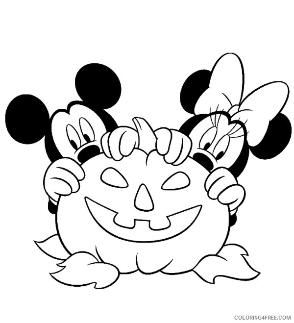 Minnie Mouse Coloring Pages Cartoons Mickey and Minnie Halloween Printable 2020 4256 Coloring4free