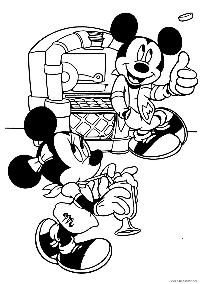 Minnie Mouse Coloring Pages Cartoons Mickey and Minnie Mouse Pictures to Printable 2020 4286 Coloring4free