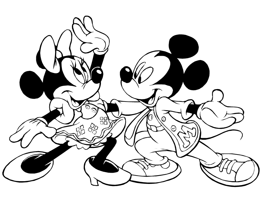 Minnie Mouse Coloring Pages Cartoons Mickey and Minnie to Print Printable 2020 4255 Coloring4free