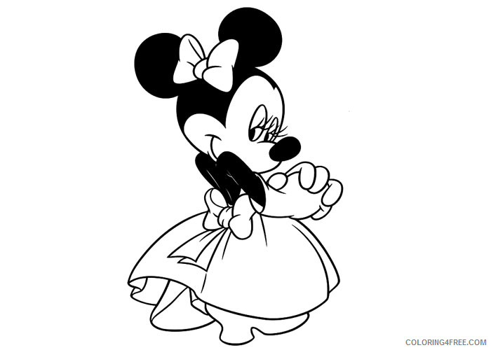 Minnie Mouse Coloring Pages Cartoons Minnie Mouse 4 Printable 2020 4313 Coloring4free
