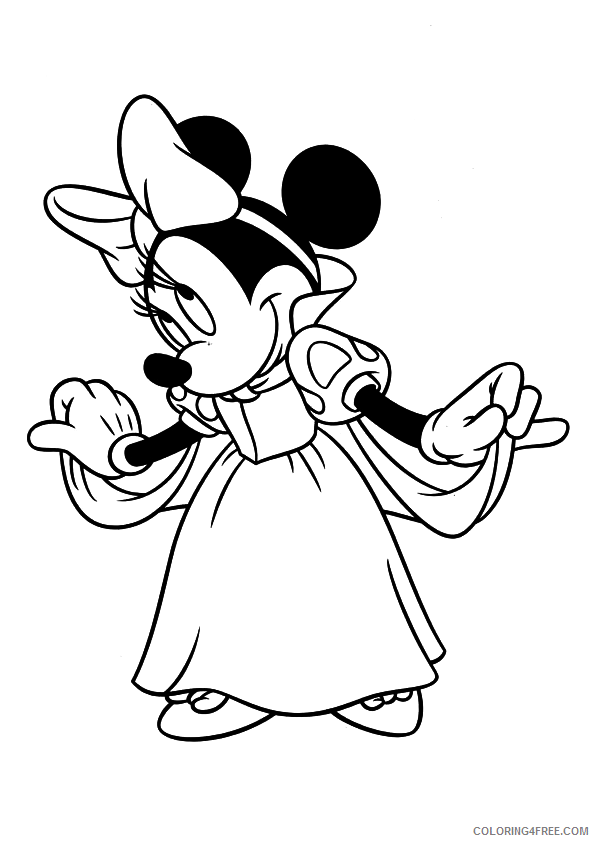 Minnie Mouse Coloring Pages Cartoons Minnie Mouse Disney Printable 2020 4316 Coloring4free