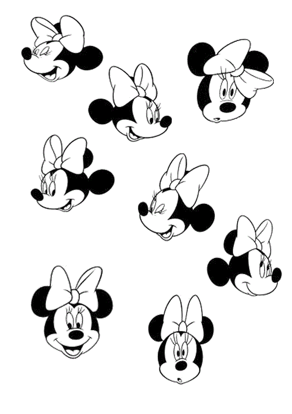 Minnie Mouse Coloring Pages Cartoons Minnie Mouse Face Printable 2020 4328 Coloring4free