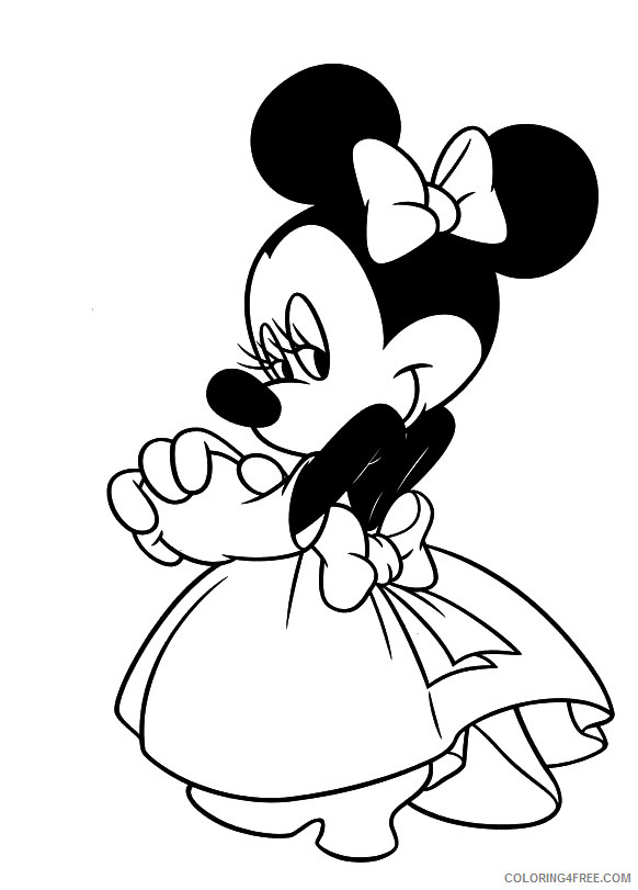 Minnie Mouse Coloring Pages Cartoons Minnie Mouse Online Printable 2020 4319 Coloring4free