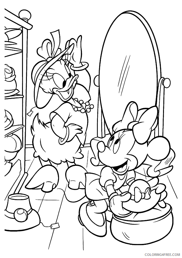 Minnie Mouse Coloring Pages Cartoons Minnie Mouse and Daisy Duck Printable 2020 4303 Coloring4free