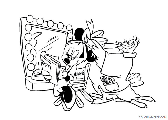 Minnie Mouse Coloring Pages Cartoons Minnie make up Printable 2020 4301 Coloring4free