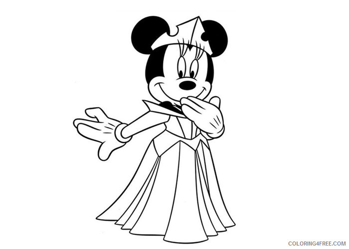 Minnie Mouse Coloring Pages Cartoons Minnie princess Printable 2020 4330 Coloring4free