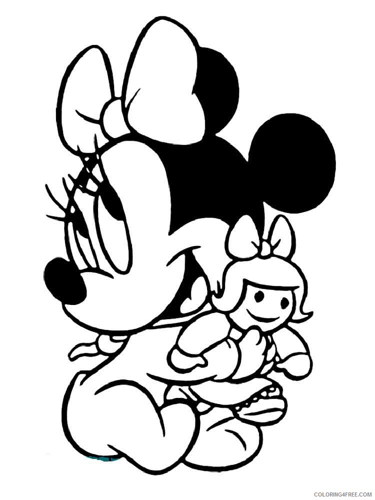 Minnie Mouse Coloring Pages Cartoons baby minnie mouse 5 Printable 2020 4217 Coloring4free