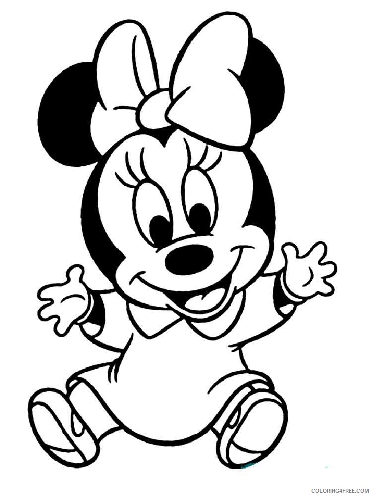 Minnie Mouse Coloring Pages Cartoons baby minnie mouse 6 Printable 2020 4218 Coloring4free