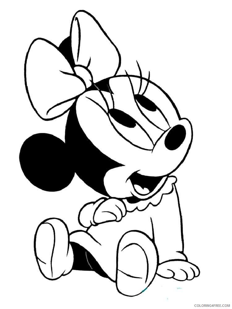 Minnie Mouse Coloring Pages Cartoons Baby Minnie Mouse 7 Printable 2020 4219 Coloring4free Coloring4free Com