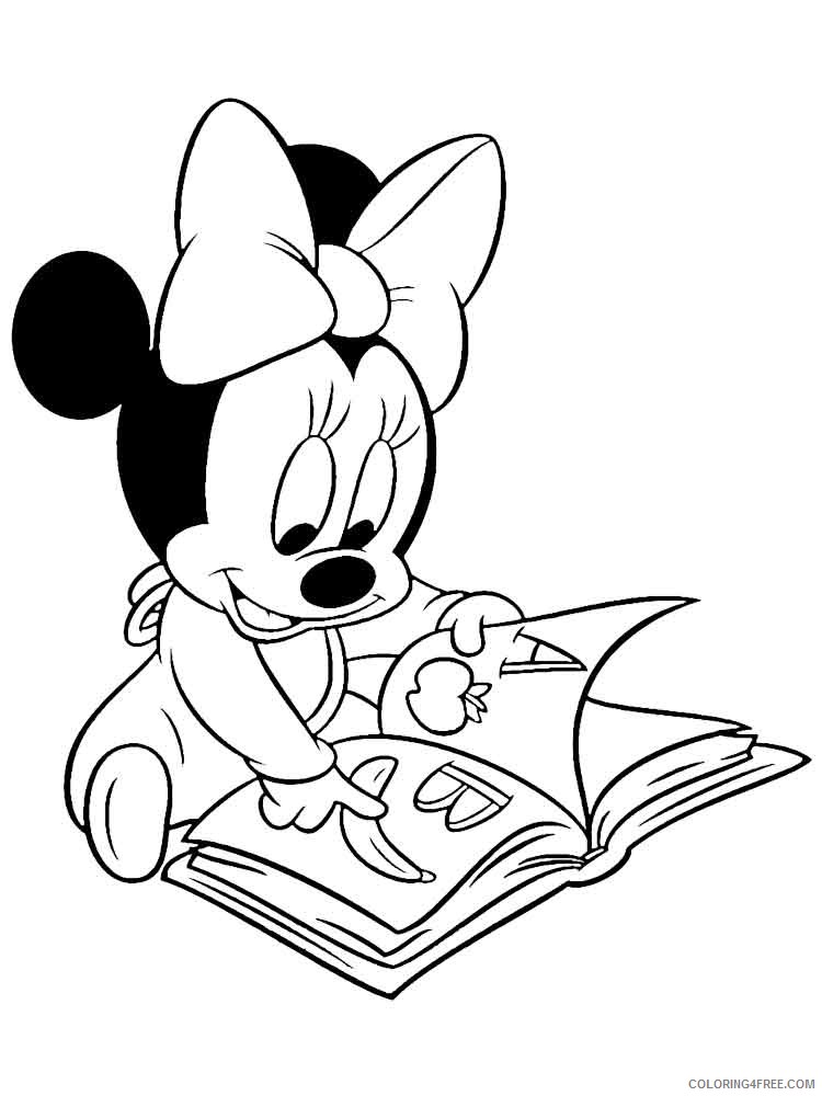 Minnie Mouse Coloring Pages Cartoons baby minnie mouse 8 Printable 2020 4220 Coloring4free
