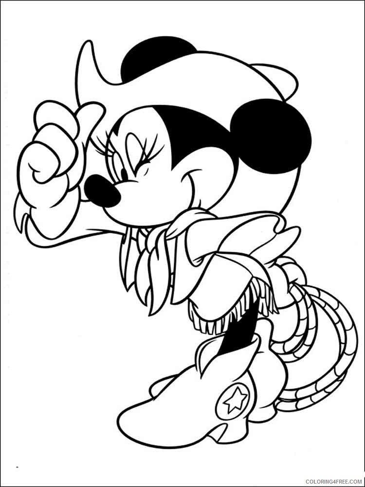 Minnie Mouse Coloring Pages Cartoons disney minnie mouse 14 Printable 2020 4240 Coloring4free
