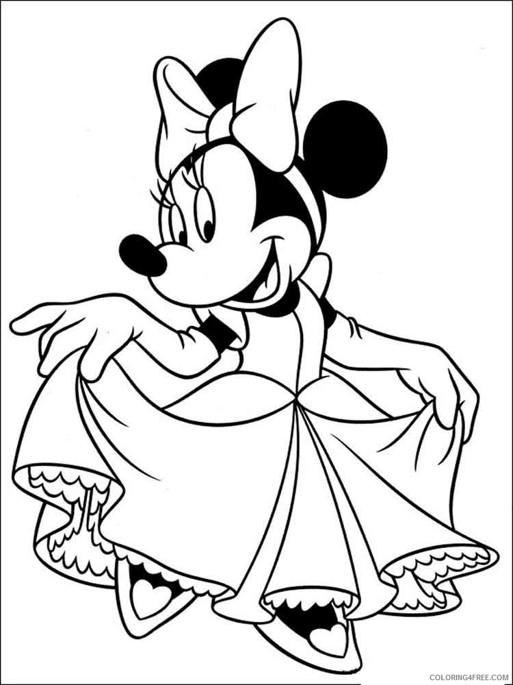 Minnie Mouse Coloring Pages Cartoons disney minnie mouse 16 Printable 2020 4242 Coloring4free