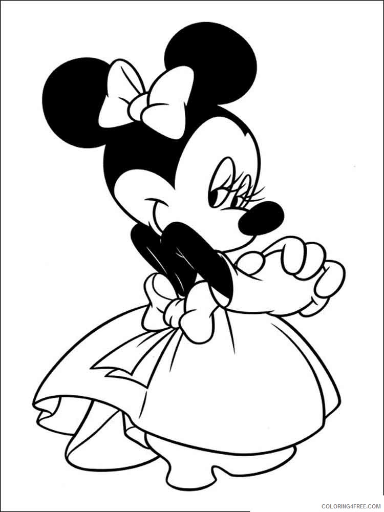 Minnie Mouse Coloring Pages Cartoons disney minnie mouse 17 Printable 2020 4243 Coloring4free