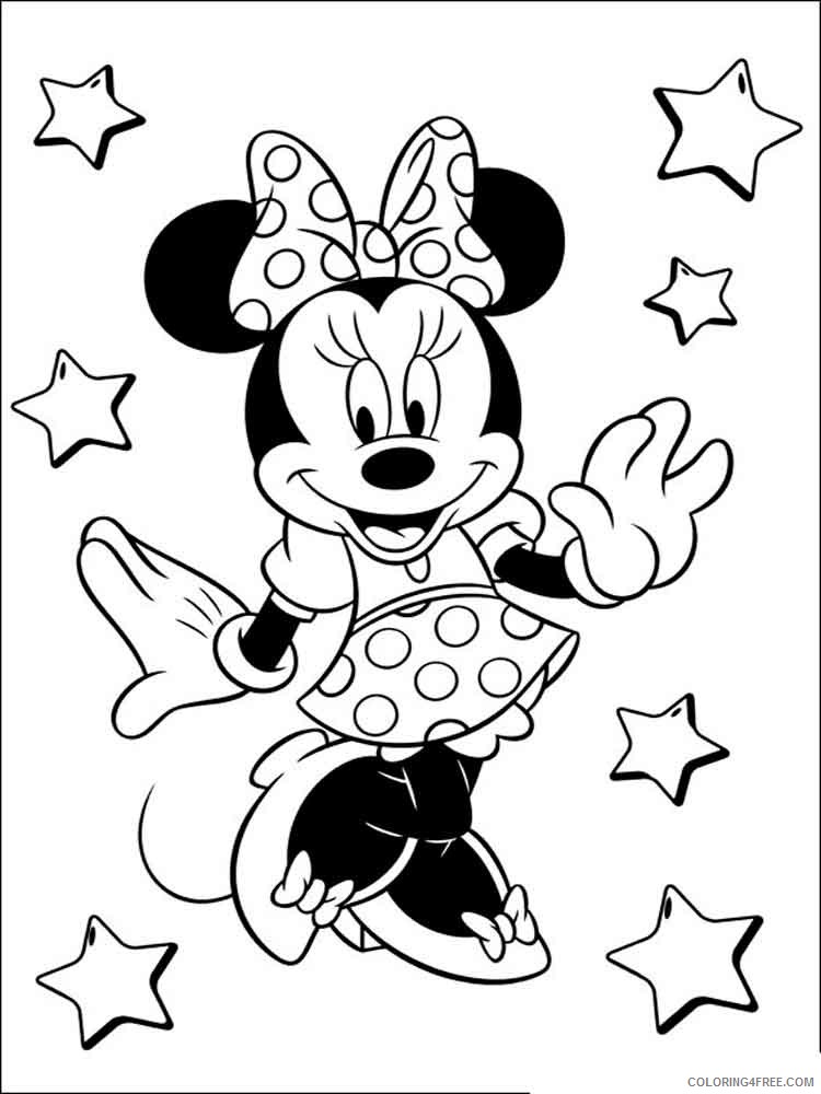 Minnie Mouse Coloring Pages Cartoons disney minnie mouse 18 Printable 2020 4244 Coloring4free