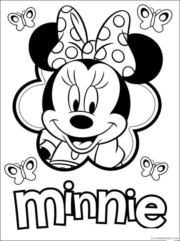 Minnie Mouse Coloring Pages Cartoons disney minnie mouse 19 Printable 2020 4245 Coloring4free