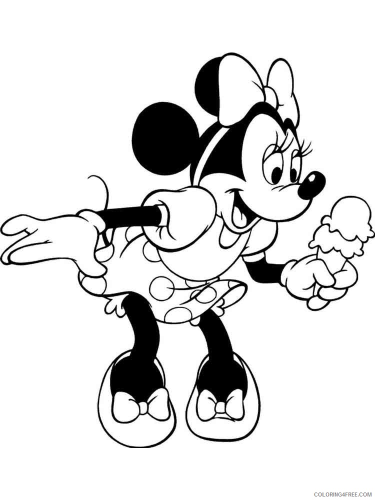 Minnie Mouse Coloring Pages Cartoons disney minnie mouse 22 Printable 2020 4247 Coloring4free