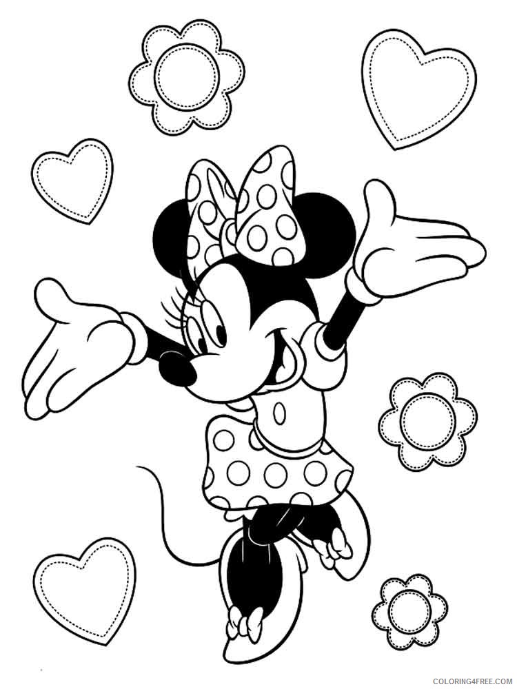 Minnie Mouse Coloring Pages Cartoons disney minnie mouse 3 Printable 2020 4248 Coloring4free