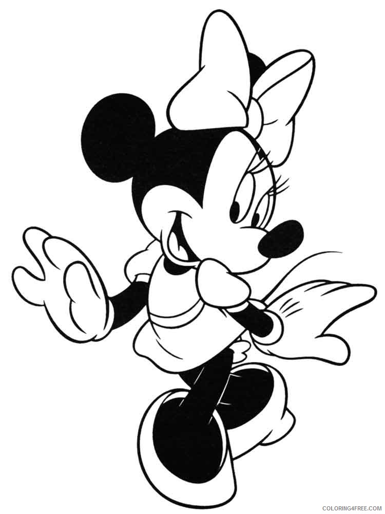 Minnie Mouse Coloring Pages Cartoons disney minnie mouse 7 Printable 2020 4249 Coloring4free