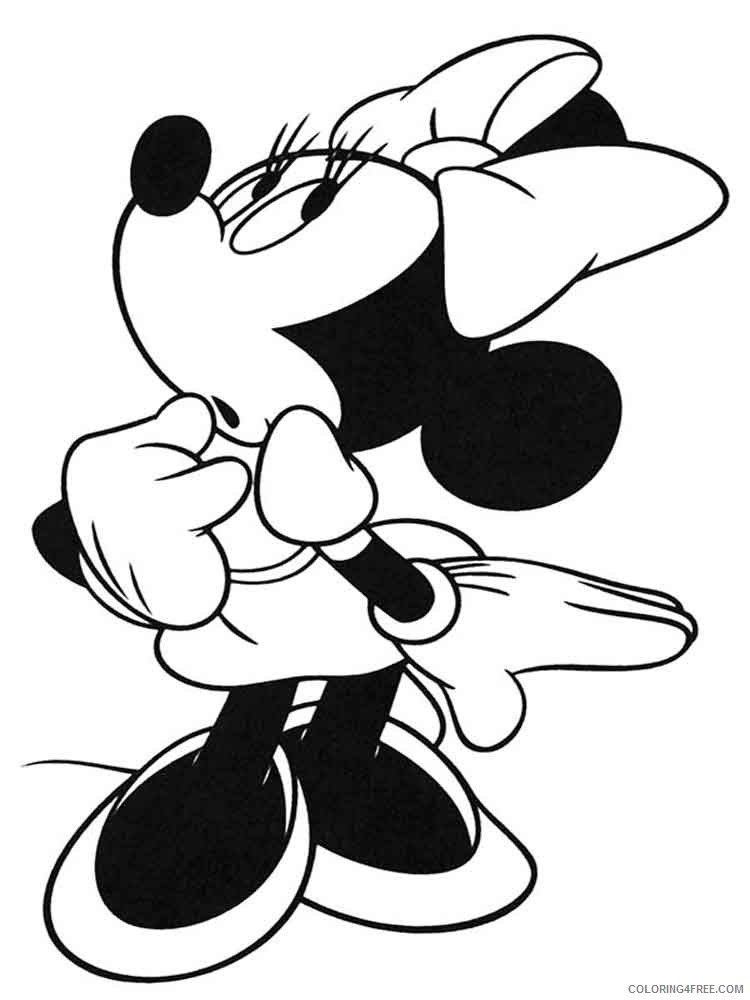 Minnie Mouse Coloring Pages Cartoons mickey and minnie mouse 4 Printable 2020 4276 Coloring4free