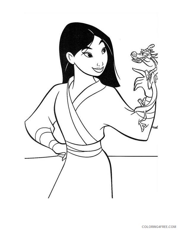 Mulan Coloring Pages Cartoons Free Download Mulan Printable 2020 4350 Coloring4free