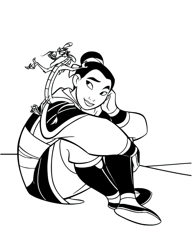 Mulan Coloring Pages Cartoons Mulan To Print Printable 2020 4416 Coloring4free