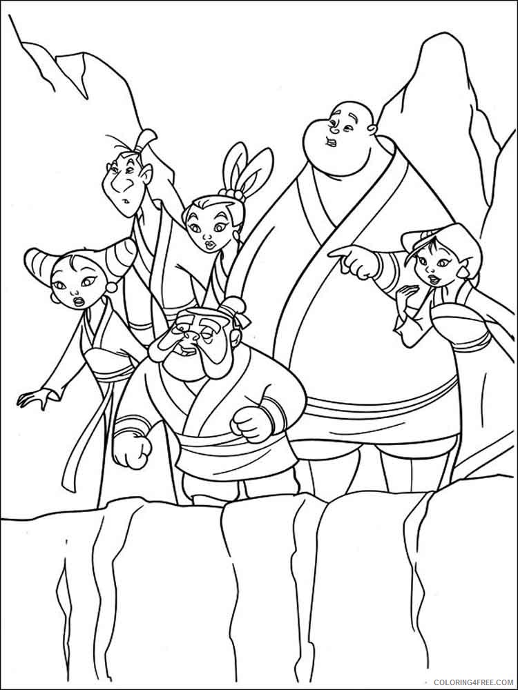 Mulan Coloring Pages Cartoons mulan 18 Printable 2020 4393 Coloring4free