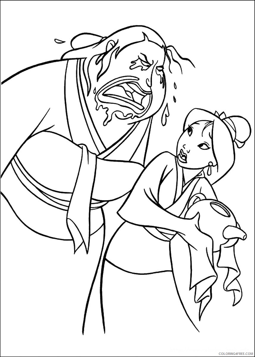 Mulan Coloring Pages Cartoons mulan_cl_06 Printable 2020 4366 Coloring4free