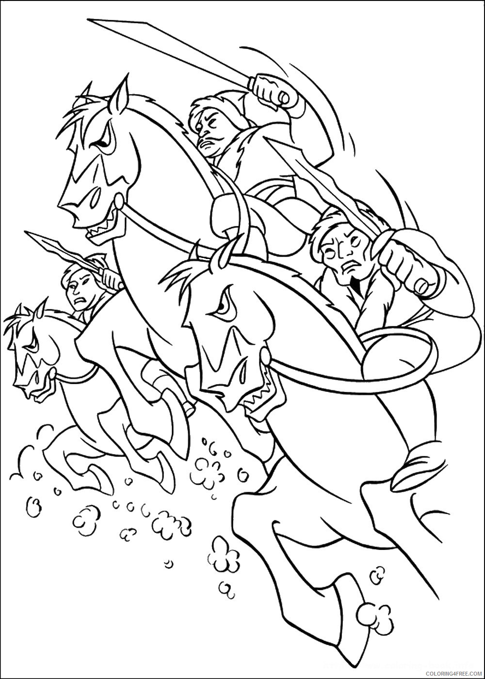 Mulan Coloring Pages Cartoons mulan_cl_12 Printable 2020 4372 Coloring4free