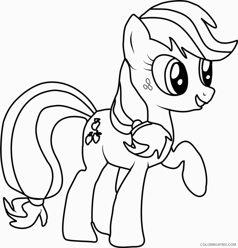 My Little Pony Coloring Pages Cartoons Applejack 1 Printable 2020 4422 Coloring4free