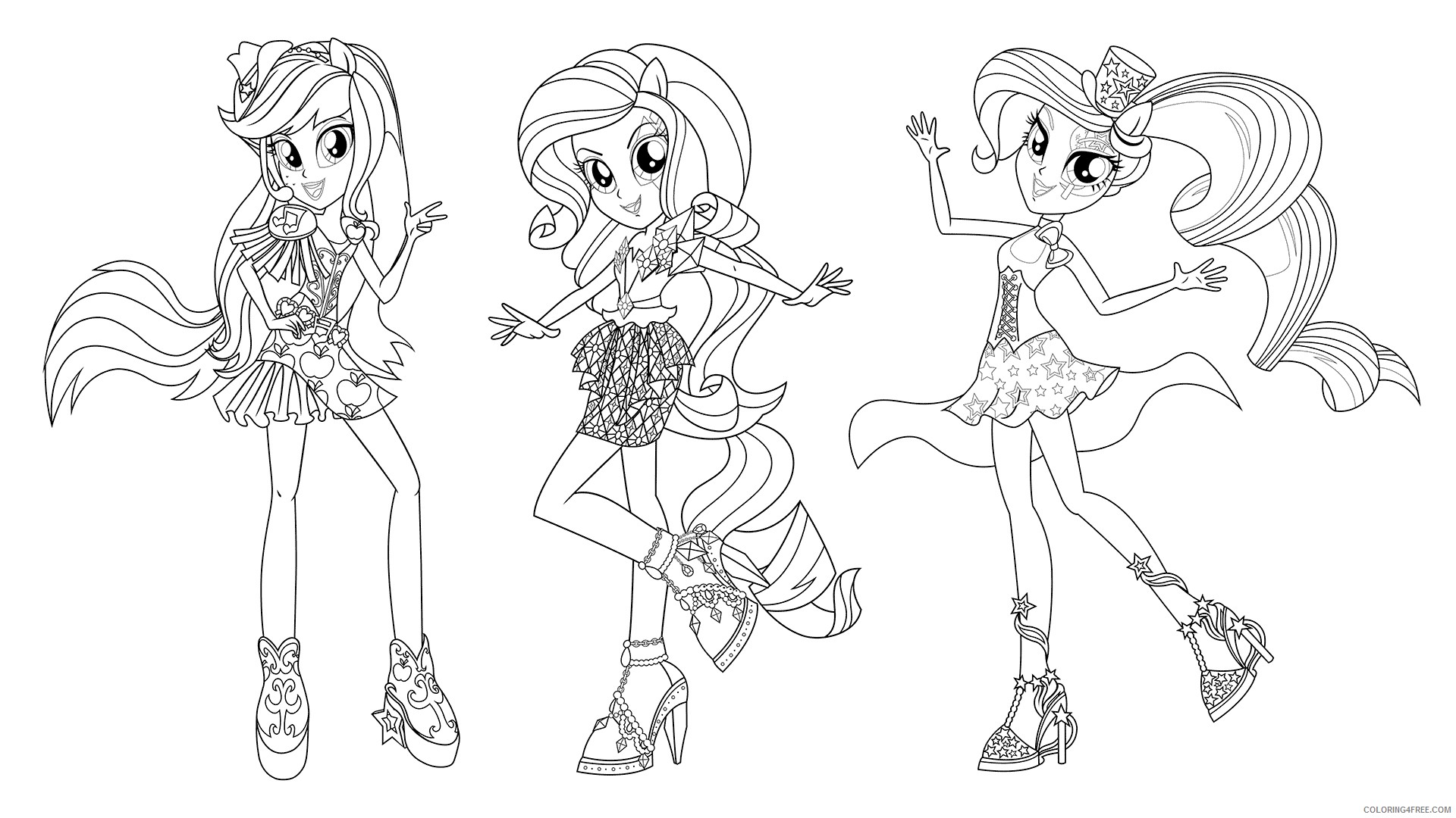 My Little Pony Coloring Pages Cartoons Free My Little Pony Equestria Girls Printable 2020 4438 Coloring4free