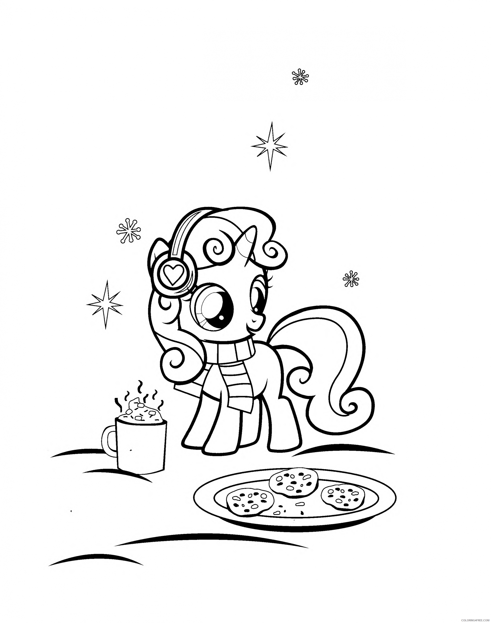 My Little Pony Coloring Pages Cartoons My Little Pony Christmas scaled Printable 2020 4457 Coloring4free
