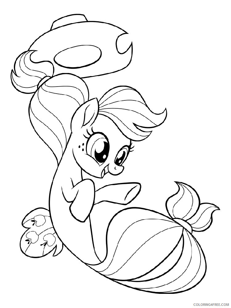 My Little Pony Coloring Pages Cartoons My Little Pony Mermaid 7 Printable 2020 4568 Coloring4free