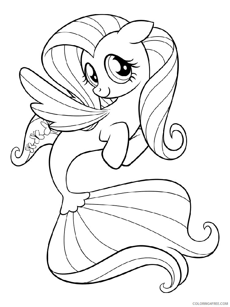 My Little Pony Coloring Pages Cartoons My Little Pony Mermaid 9 Printable 2020 4570 Coloring4free Coloring4free Com