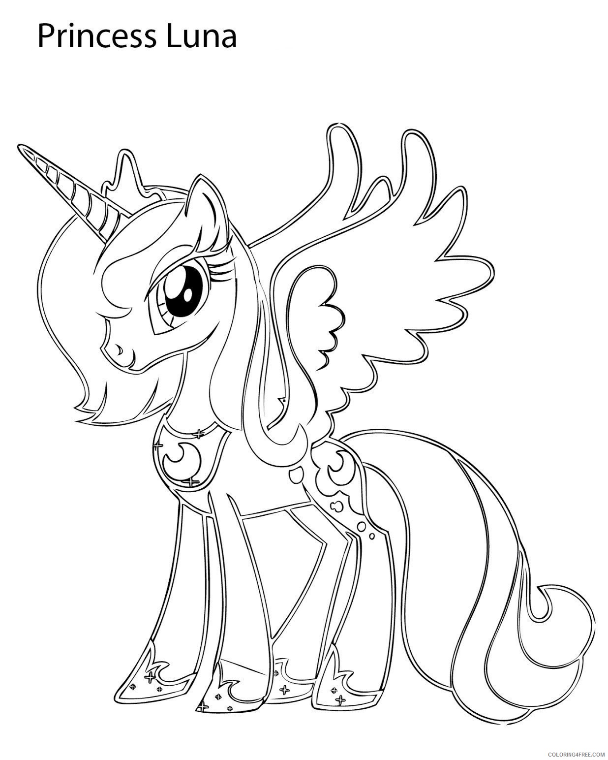 My Little Pony Coloring Pages Cartoons My Little Pony Princess Luna 1 Printable 2020 4576 Coloring4free