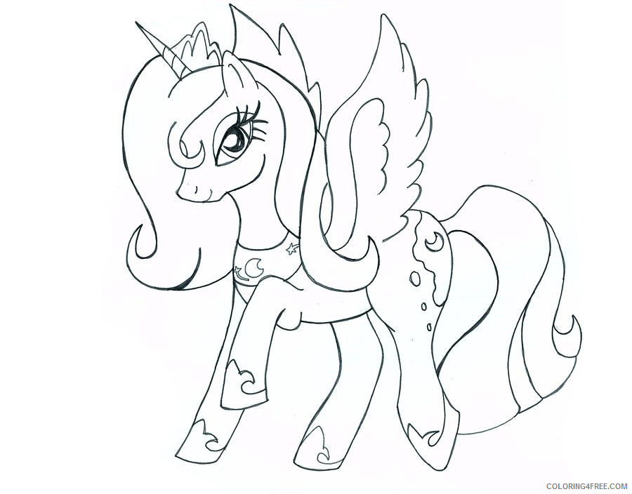 My Little Pony Coloring Pages Cartoons My Little Pony Princess Luna Printable 2020 4575 Coloring4free