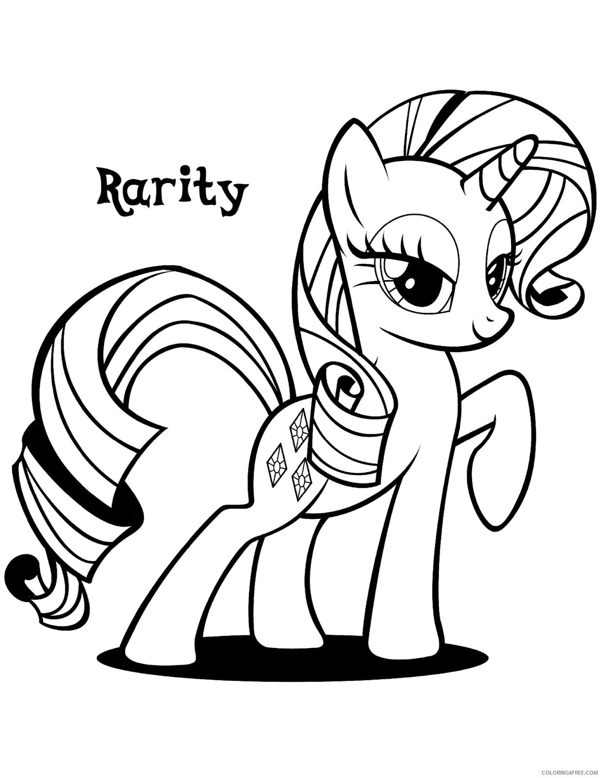 My Little Pony Coloring Pages Cartoons My Little Pony Rarity Printable 2020 4516 Coloring4free