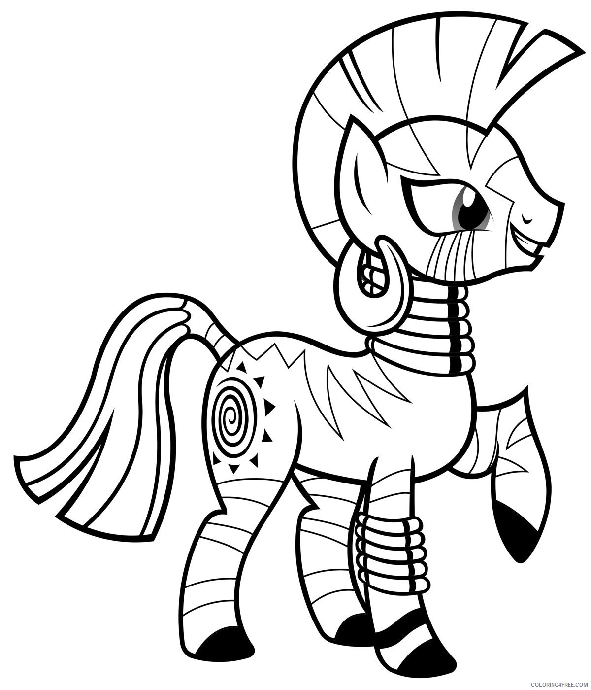 My Little Pony Coloring Pages Cartoons My Little Pony Zecora Printable 2020 4520 Coloring4free