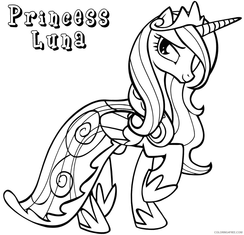 My Little Pony Coloring Pages Cartoons Princess Luna My Little Pony Printable 2020 4585 Coloring4free