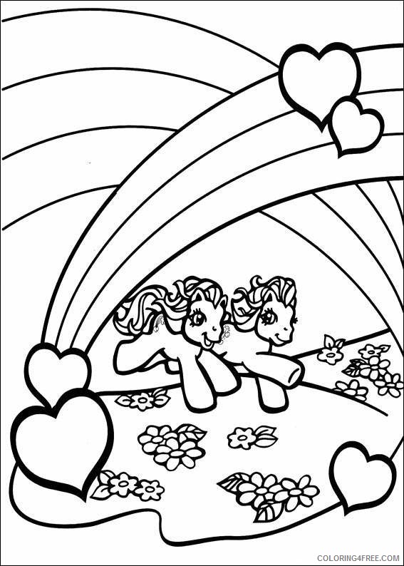 My Little Pony Coloring Pages Cartoons my little pony under the rainbow Printable 2020 4584 Coloring4free