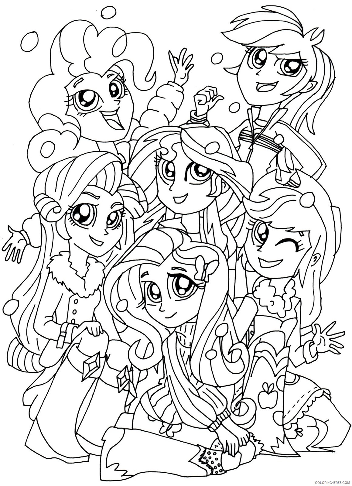 My Little Pony Equestria Girls Coloring Pages Cartoons Equestria Girls Printable 2020 4603 Coloring4free