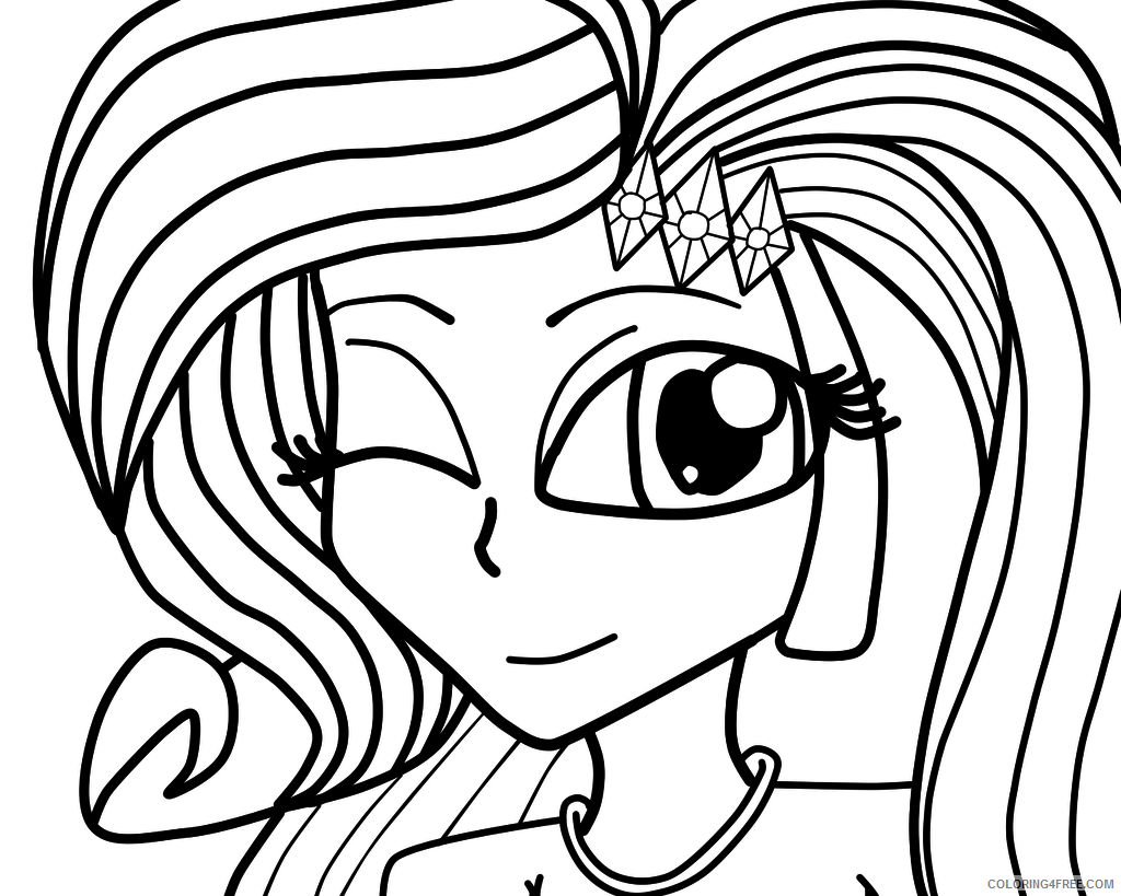 My Little Pony Equestria Girls Coloring Pages Cartoons Equestria Girls Rarity Printable 2020 4601 Coloring4free