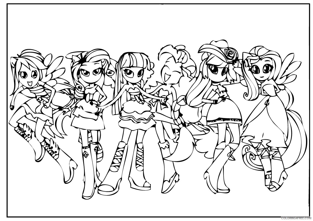 My Little Pony Equestria Girls Coloring Pages Cartoons MLP Equestria Girls Printable 2020 4610 Coloring4free