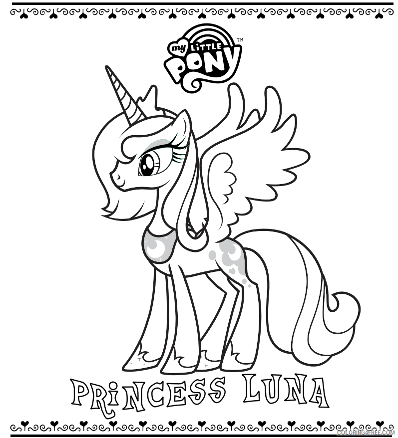 My Little Pony Princess Luna Coloring Pages Cartoons Princess Luna MLP Printable 2020 4623 Coloring4free