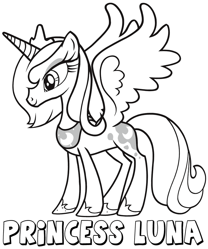 My Little Pony Princess Luna Coloring Pages Cartoons Princess Luna Printable 2020 4620 Coloring4free