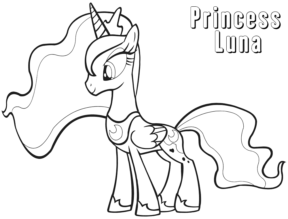 My Little Pony Princess Luna Coloring Pages Cartoons Princess Luna Printable 2020 4621 Coloring4free