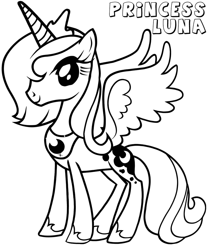 My Little Pony Princess Luna Coloring Pages Cartoons Princess Luna Printable 2020 4624 Coloring4free