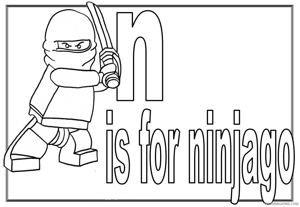 Ninjago Coloring Pages Cartoons N is for Ninjago Printable 2020 4741 Coloring4free