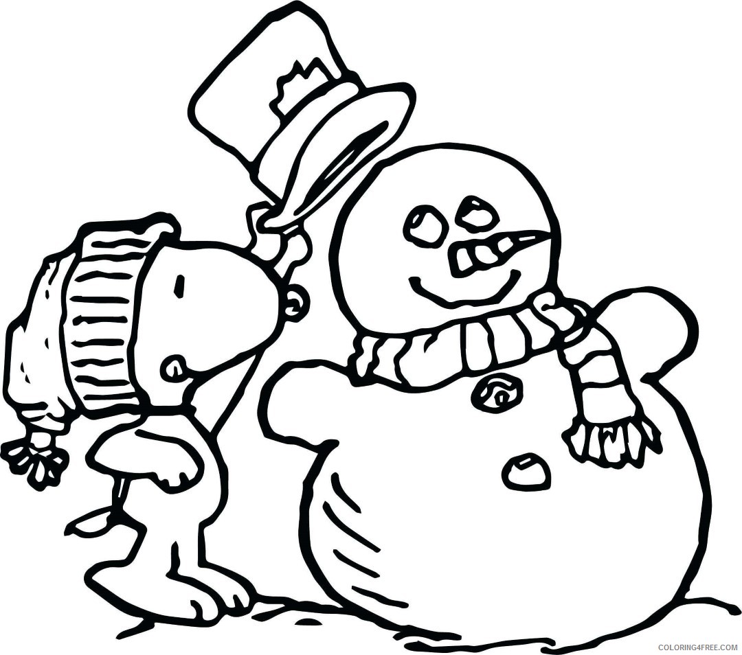 Peanuts Coloring Pages Cartoons Charlie Brown Christmas Snoopy Printable 2020 4791 Coloring4free